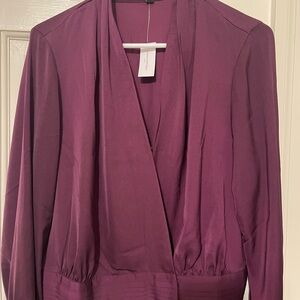 Purple Long-Sleeve Blouse